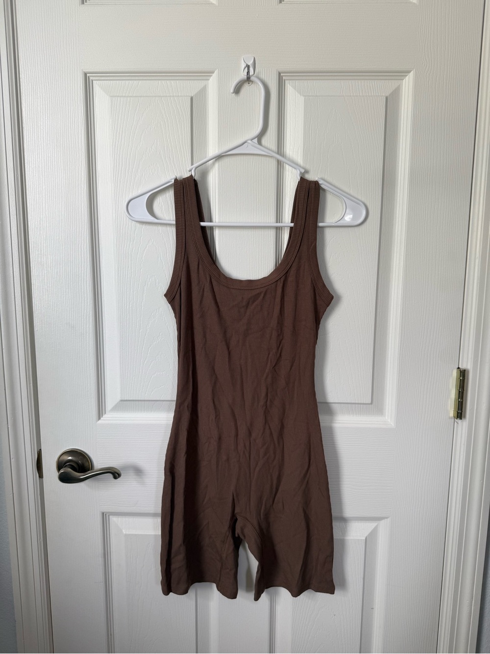 Brown Sleeveless One-Piece Romper
